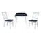 International Concepts 42 in. Solid Wood Round Dual Drop Leaf Dining Table with 2 Chairs in White/Heather Gray K05-42DL-C613-2 - alternate 6